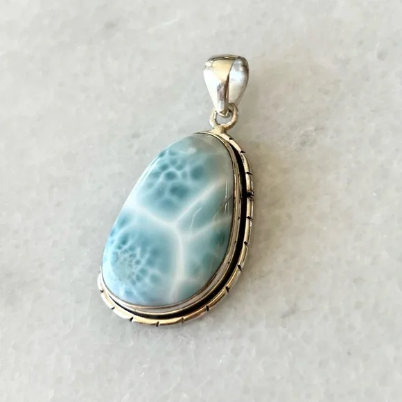 Sterling Silver Larimar Pendant - Picture 2 of 5